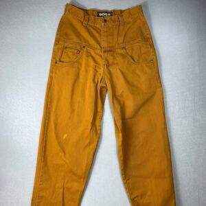 Vintage BOSS Mens Baggy Embroidered Logo Jeans Skater 33x33.5 Y2K Made in USA